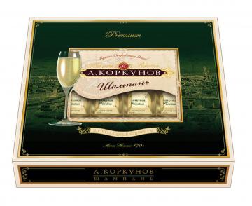 Шоколадные конфеты Коркунов  с алкогольной начинкой  "Шампань"