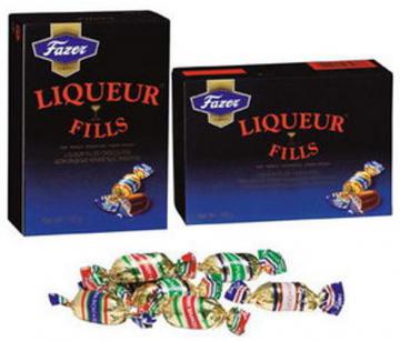 Конфеты Fazer "Liquer Fills"  Водка клюквенная 