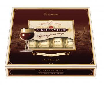 Шоколадные конфеты Коркунов с алкогольной начинкой "Ирландский кофе"